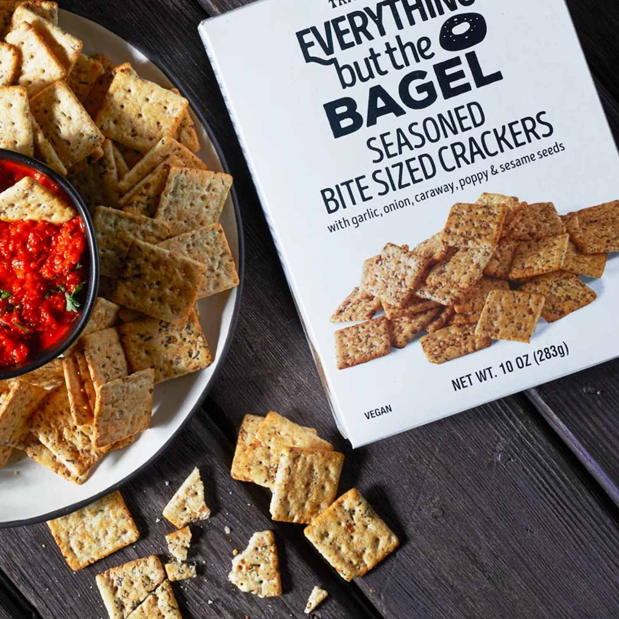 Trader Joe’s Everything but the Bagel Crackers 10 Oz
