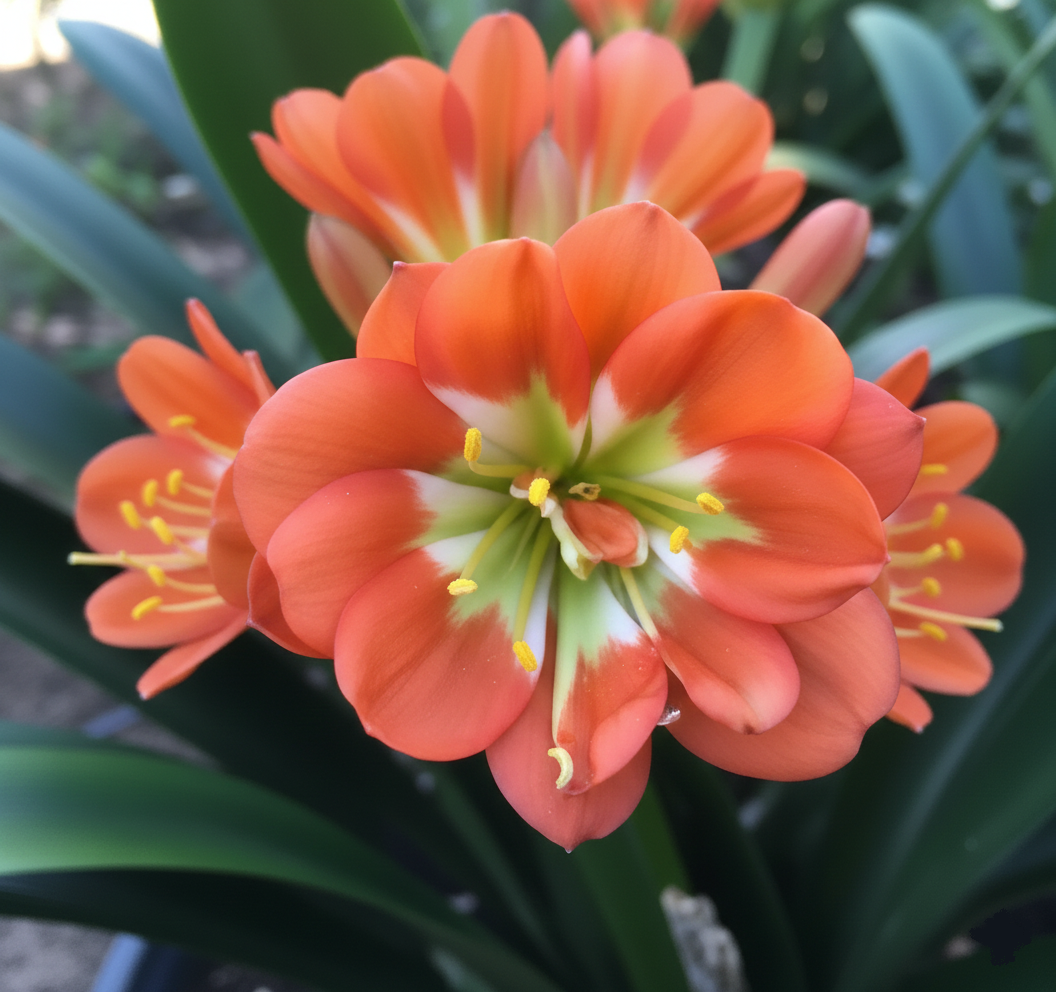 Clivia Seedling Dark Orange x Rose Super Multi Tepal