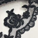 Beaded Corded Lace Trim