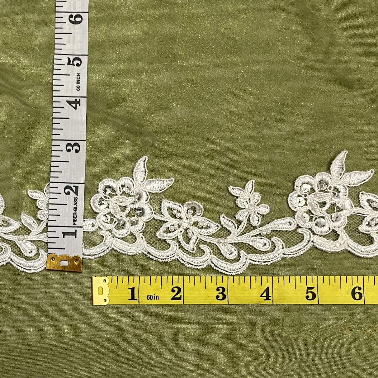 Beaded Corded Lace Trim