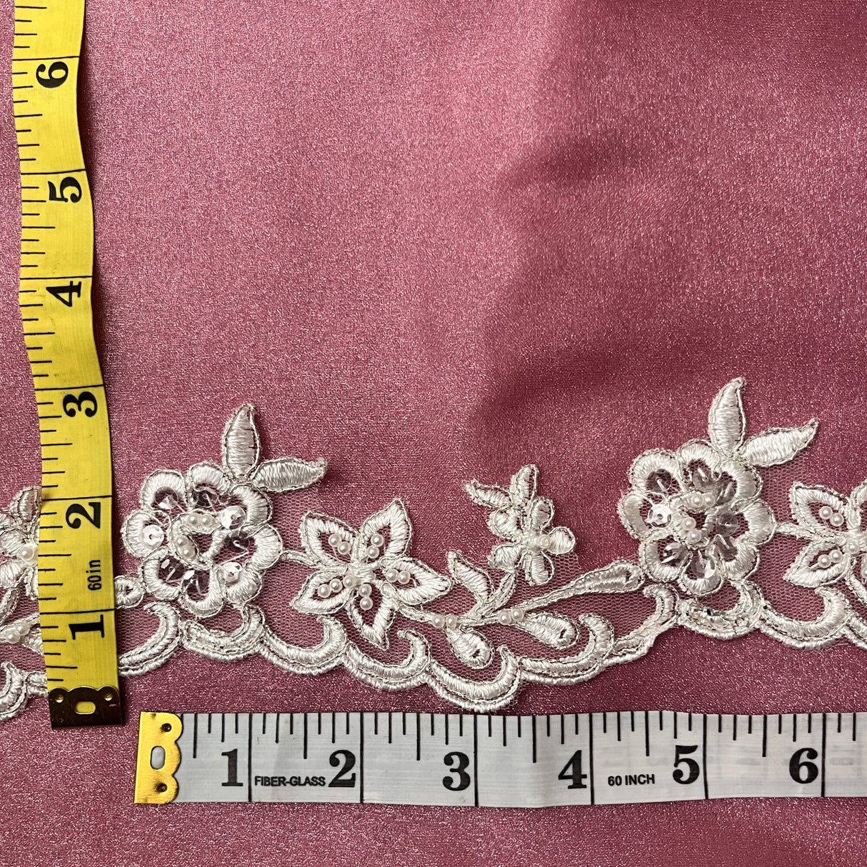 Beaded Corded Lace Trim