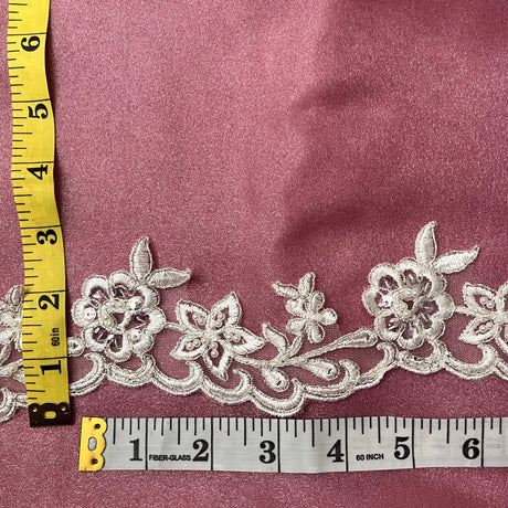 Beaded Corded Lace Trim