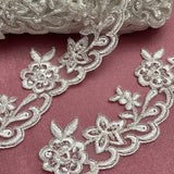 Beaded Corded Lace Trim