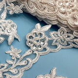 Beaded Corded Lace Trim