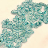 Beaded Floral Lace Applique