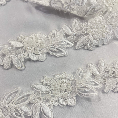 Beaded Corded Lace Trim 100% Polyester 1.5"