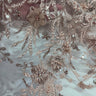 1 Yard Beaded 3D Floral Lace Fabric Rhinestone Embroidered 100 Percent Polyester Net Mesh 51 inch Width