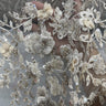 Beaded 3D Floral Lace Fabric Off White