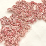 Beaded Floral Lace Applique