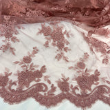 Corded Embroidered Lace Mesh
