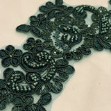 Beaded Floral Lace Applique