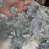 3D Beaded Floral Lace Fabric