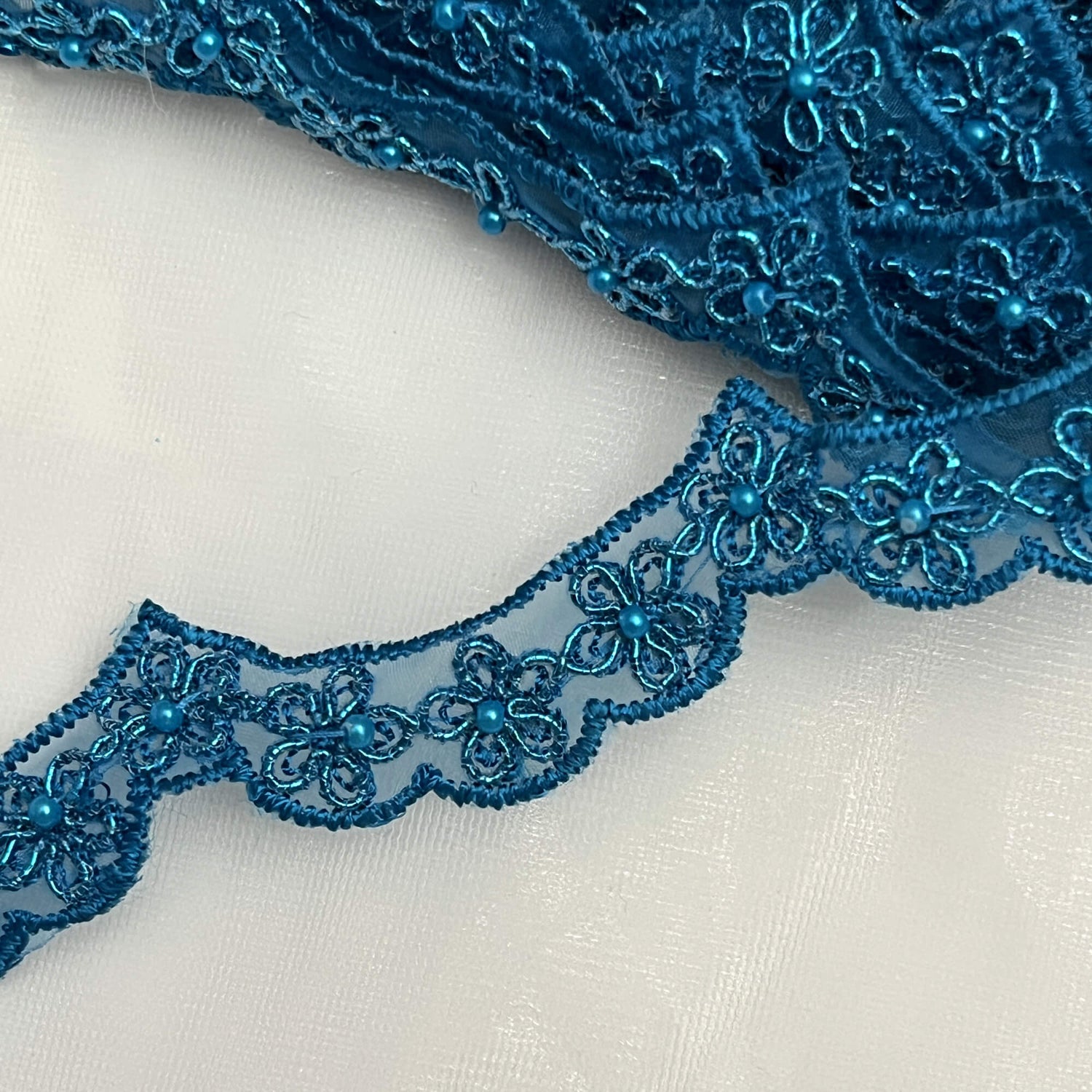 Beaded Corded Lace Trim