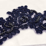 Beaded Floral Lace Applique