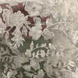 Beaded 3D Floral Lace Fabric Off White