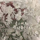 Beaded 3D Floral Lace Fabric Off White