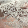 Embroidered Beaded Vine Leaf Lace