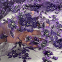 3D Beaded Floral Lace Fabric