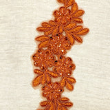 Beaded Corded Floral Lace Applique