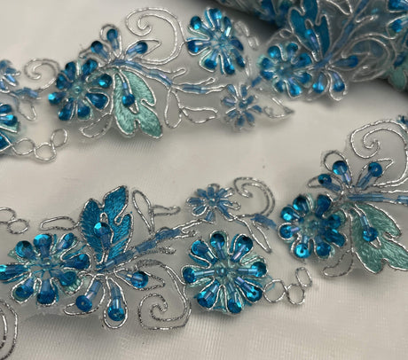Beaded Corded Lace Trim