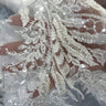 Embroidered Beaded Vine Leaf Lace