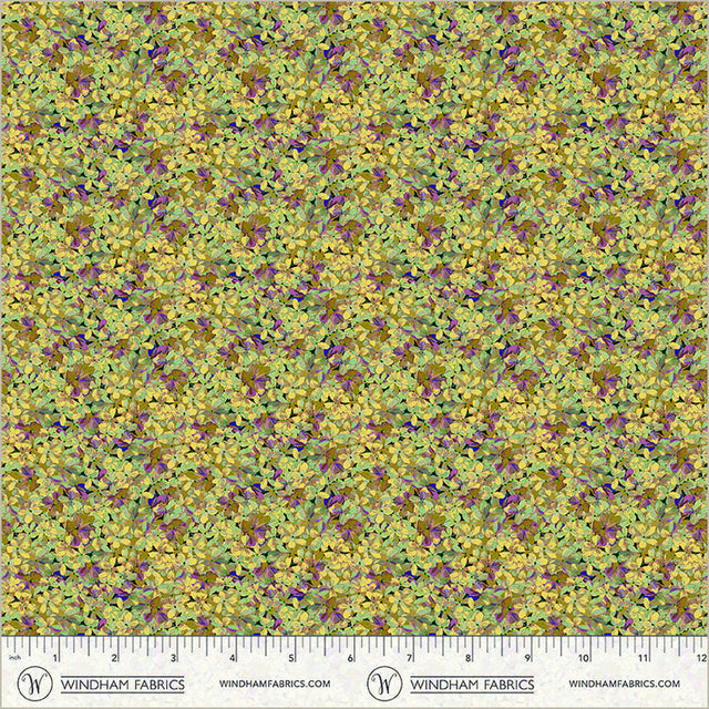Cotton Print Clover Flowerbed Midnight Blooms Fabric 44/45"