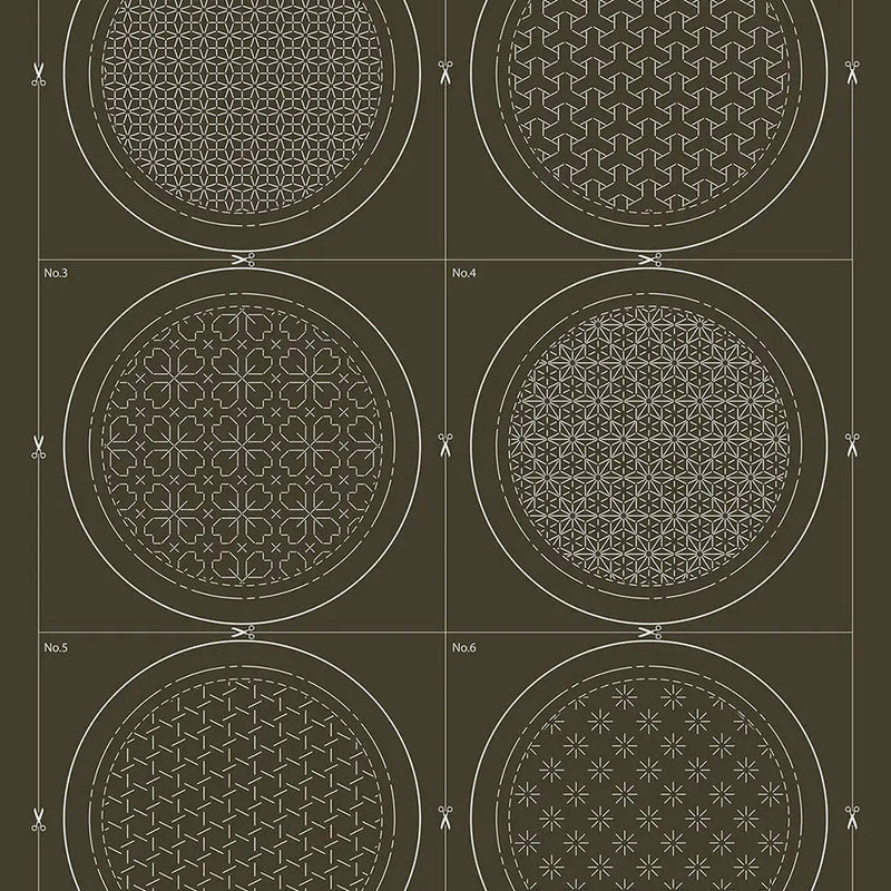 Sashiko Coaster Kit Slate