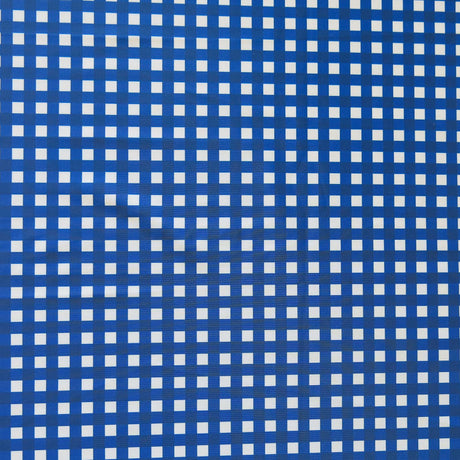 Swim Knit Cobalt Blue Gingham Poly Spandex