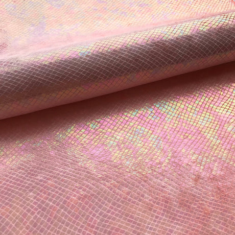 Cobra Foil Printed Stretch Velvet Fabric - Iridescent Foil Print, 58/60" Width (1 Yard)