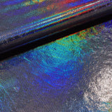 Cobra Foil Printed Stretch Velvet Fabric - Iridescent Foil Print, 58/60" Width (1 Yard)