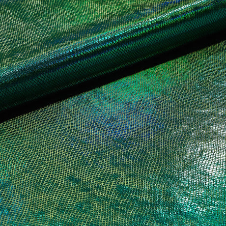 Foil Printed Stretch Velvet Cobra
