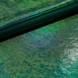 Cobra Foil Printed Stretch Velvet Fabric - Iridescent Foil Print, 58/60" Width (1 Yard)