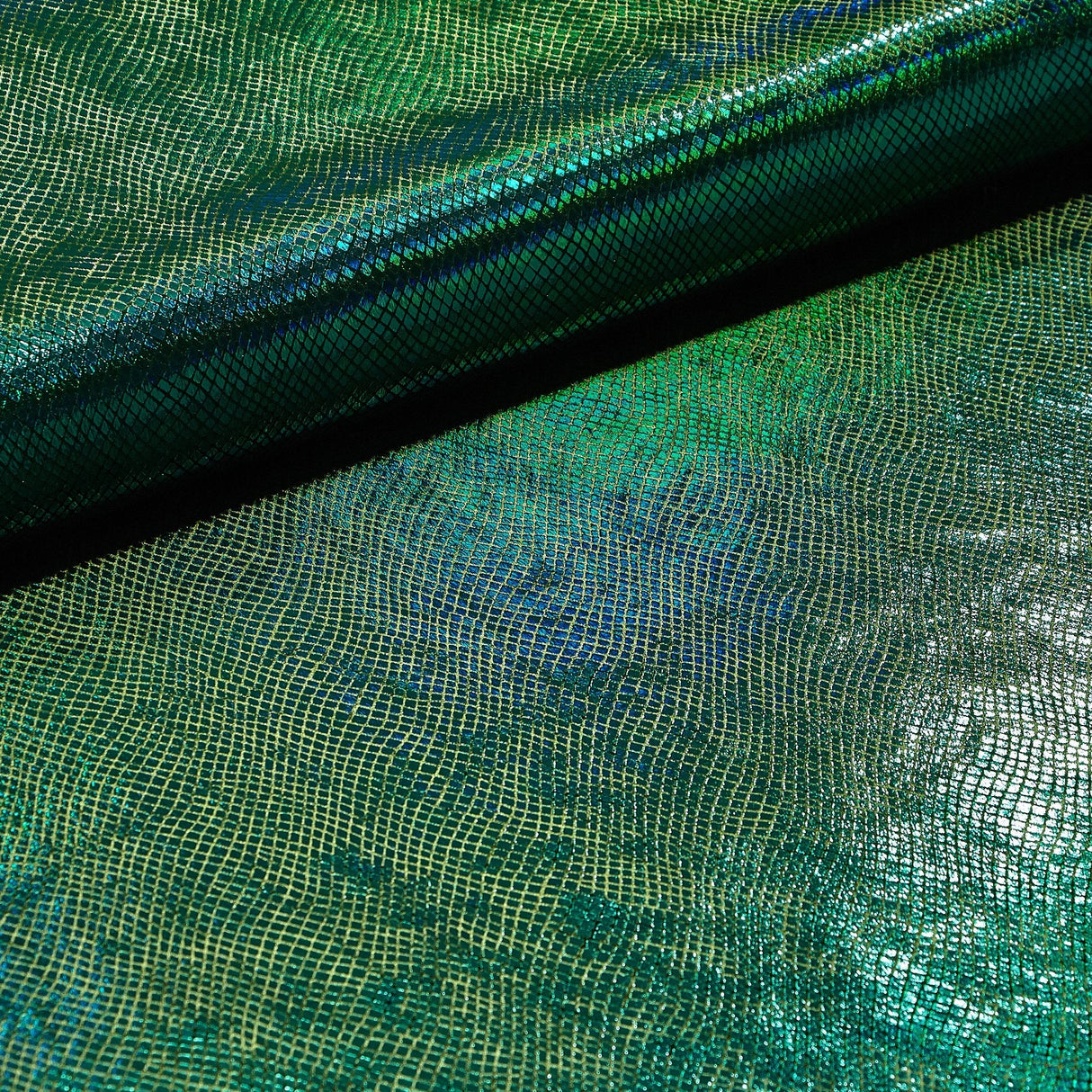Cobra Foil Printed Stretch Velvet Fabric - Iridescent Foil Print, 58/60" Width (1 Yard)