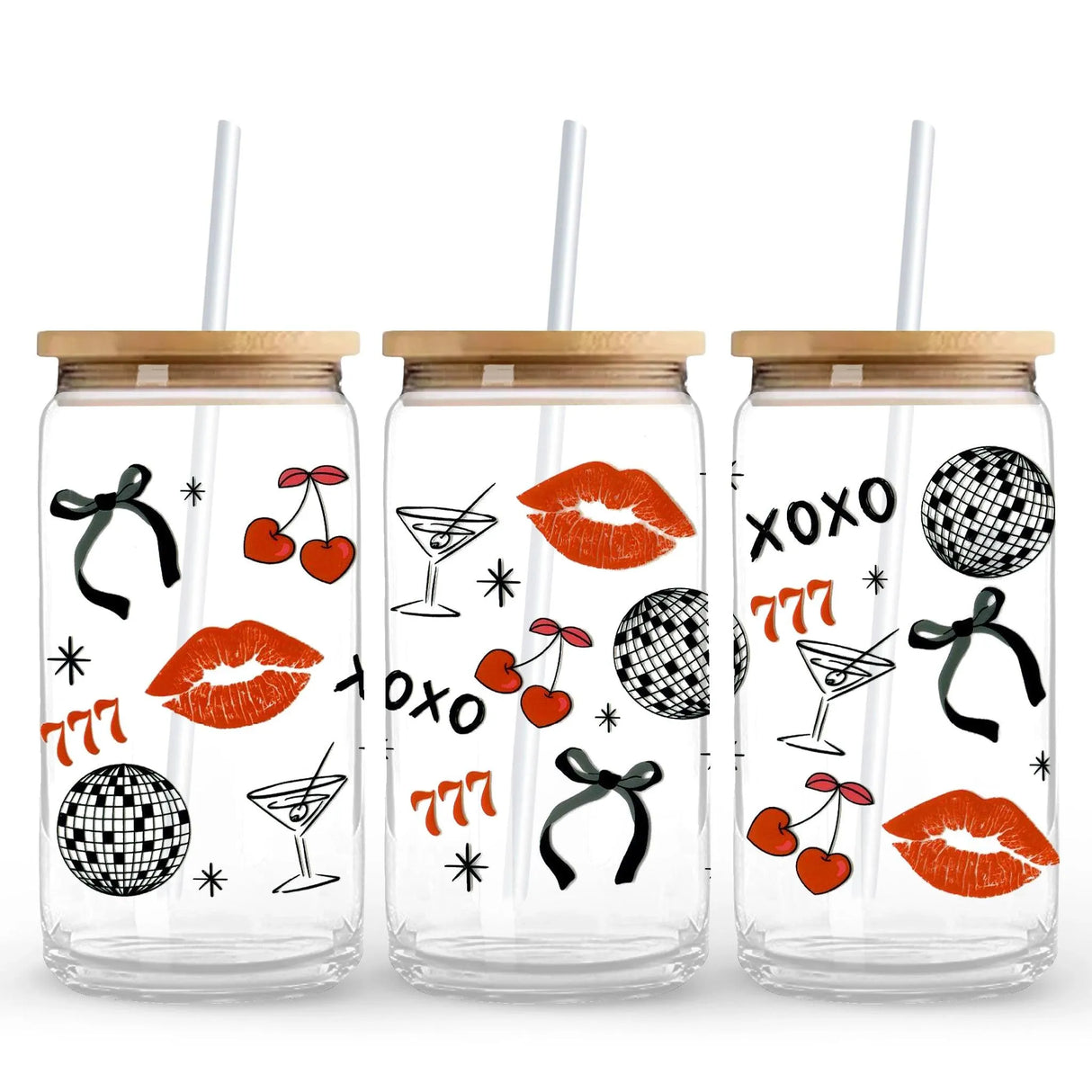 UV DTF Wrap - Cocktails & Kisses (9.7" x4.3")