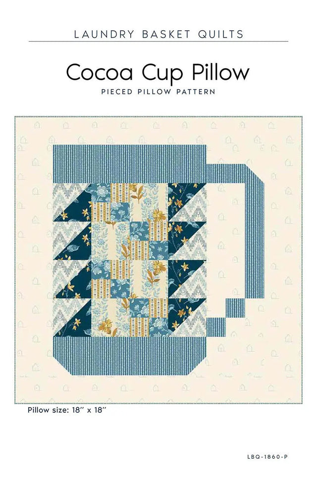 Cocoa Cup Pillow Pattern 18in x 18in