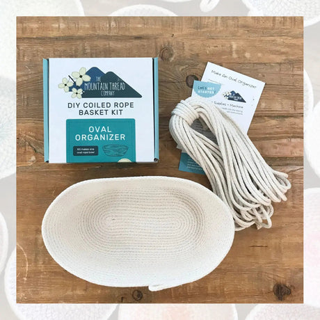 Cotton Braided Rope Oval Organizer Basket Kit
