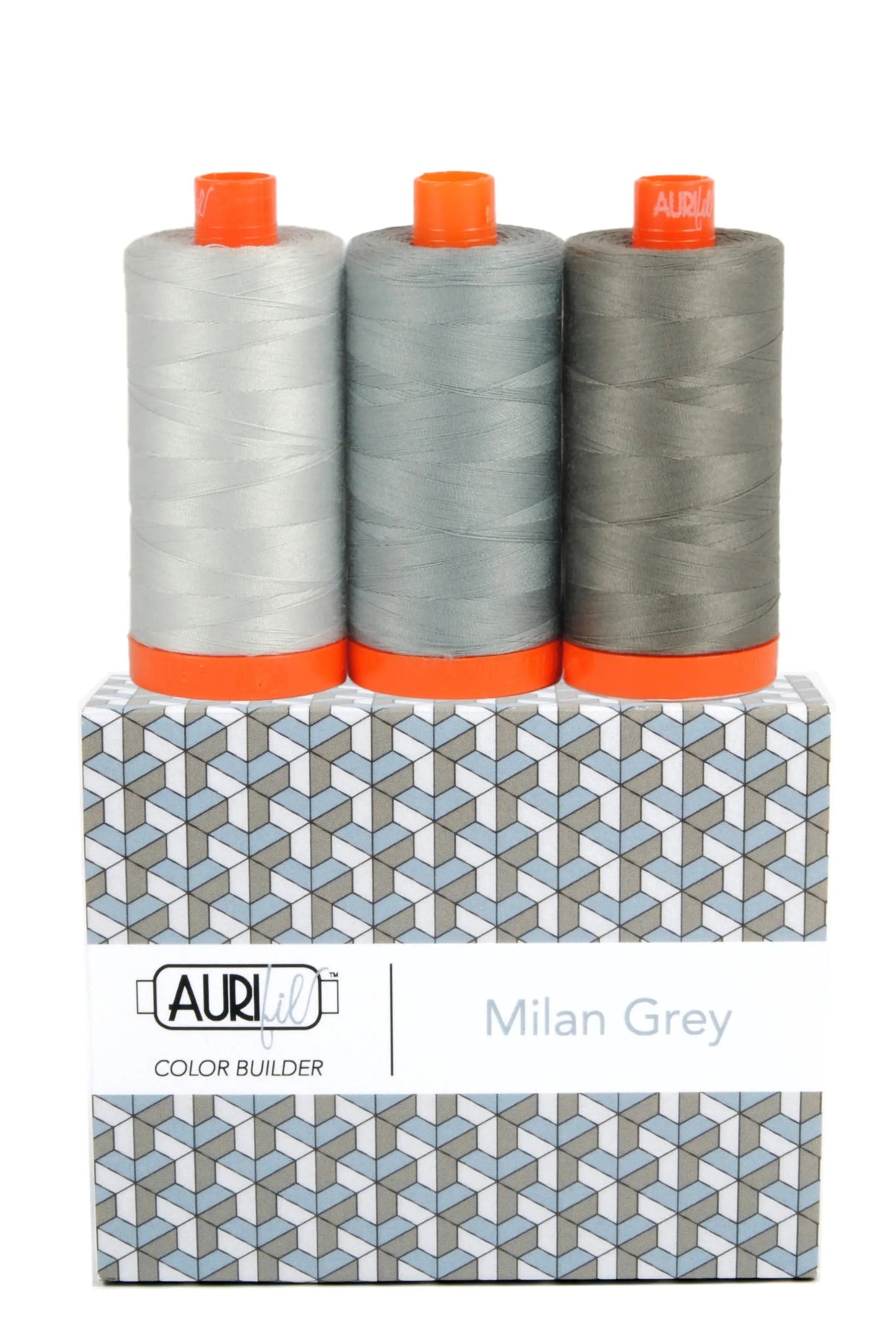Cotton Thread Color Builder 50wt 3pc Set Milan Grey