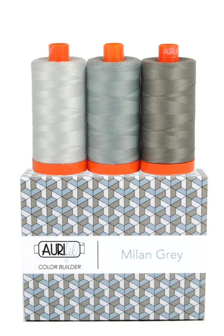 Cotton Thread Color Builder 50wt 3pc Set Milan Grey