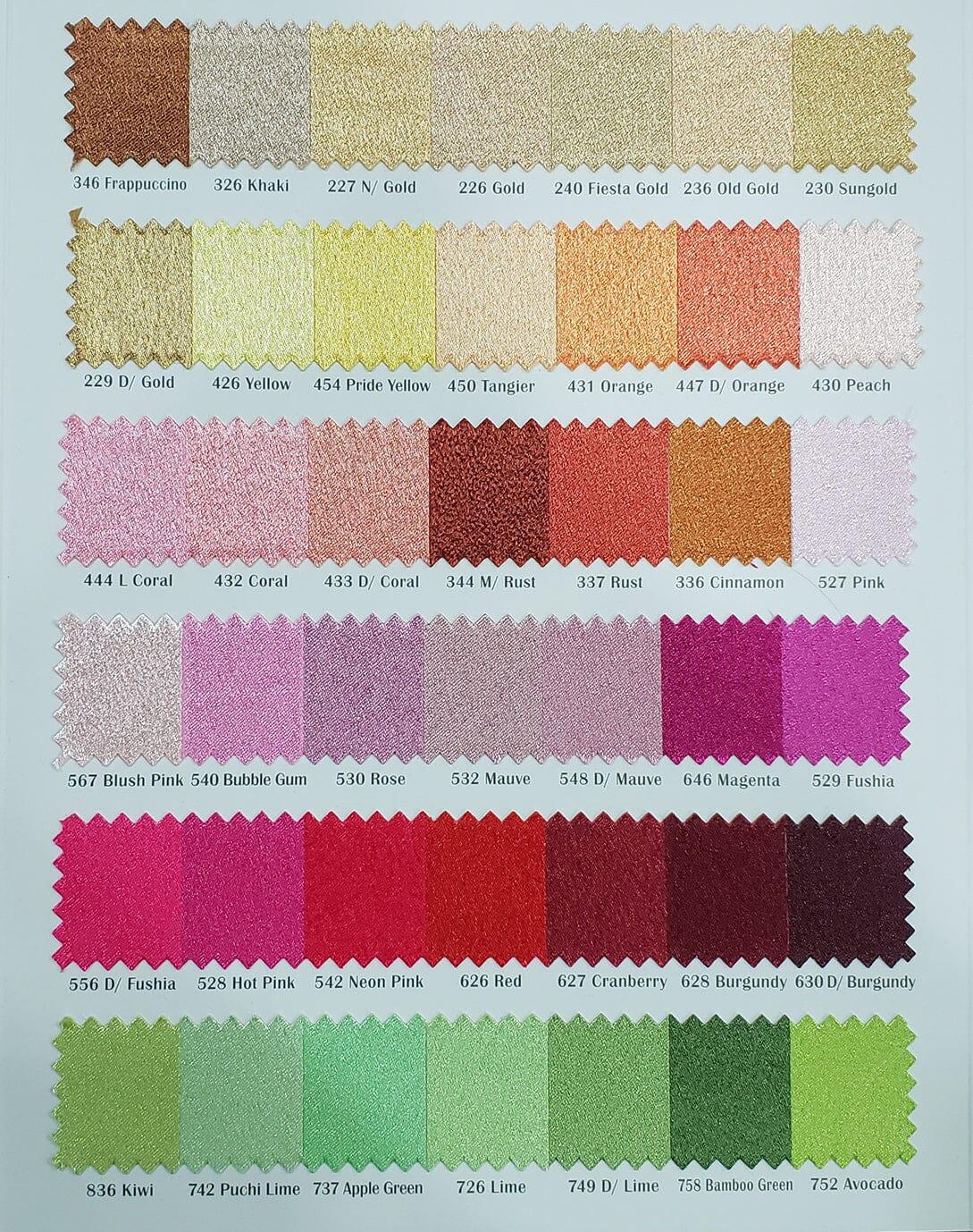 Superior Quality Crepe Back Satin Fabric - Multiple Colors, 58/60" Width (1 Yard)