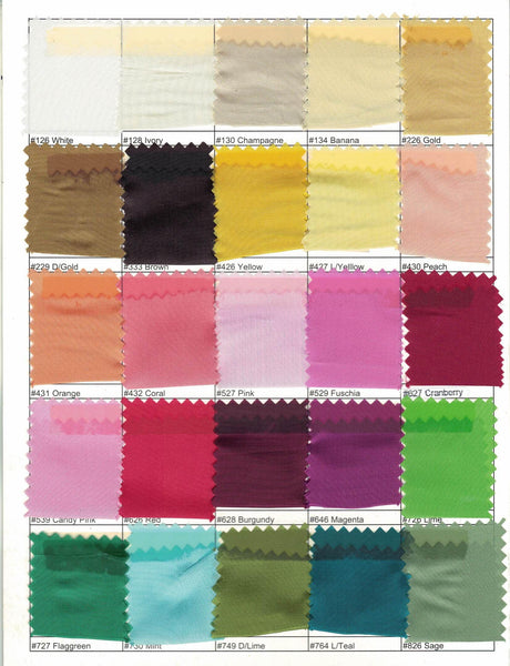 Polyester Silky Habotai Lining Polyester Fabric - Solid, 58" Wide (Sample Swatch)