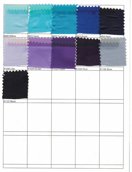 Polyester Silky Habotai Lining Polyester Fabric - Solid Multiple Colors, 58" Width (Continuous Yards)