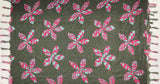 Rayon Sarong with Fringes Tiare Floral