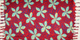 Colorful Tiare Rayon Fabric - Floral Print, Fringes, 72" X 45" (1 Sarong)
