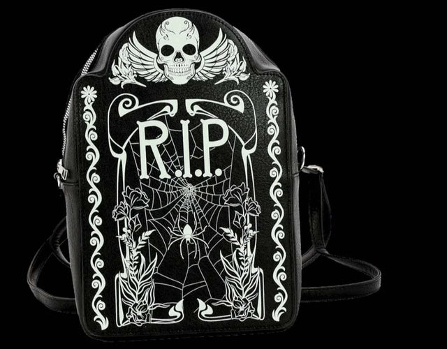 Glow in the Dark Tombstone - Mini Vinyl Backpack