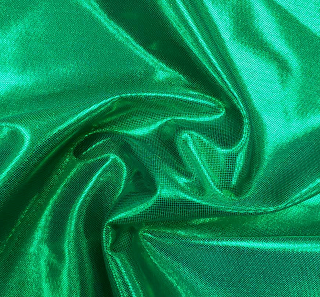 Computer Foil Green Polyester Fabric - Green Foil, 44/45" Width