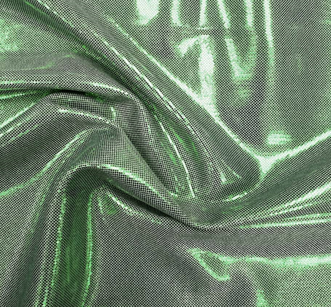 Computer Foil Polyester Fabric - Lilac/Green, 44/45" Width