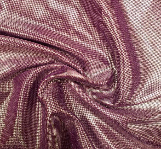 Computer Foil Polyester Fabric - Magenta/Silver, 44/45" Width