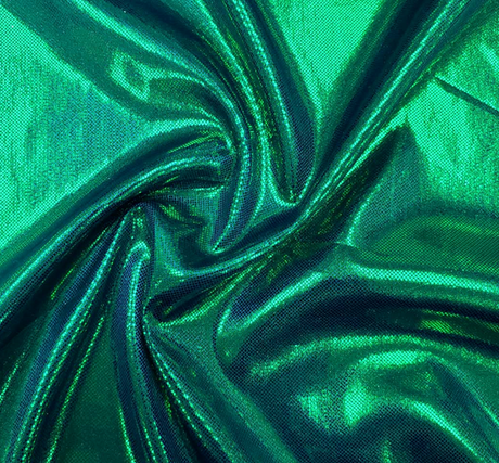 Computer Foil 100 Percent Polyester Fabric - Royal/Green, 44/45" Width