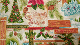 Quilting Cotton Compliments of the Season Christmas Fabric