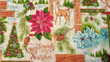 Quilting Cotton Compliments of the Season Christmas Fabric